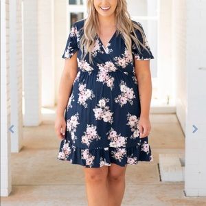 Magical Sunrise Dress, Navy